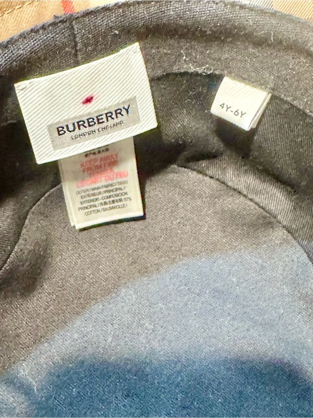 Burberry Kids Vintage Check Bucket Hat Beige Nova Check 4Y-6Y